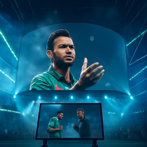 cv444 cricket toss on broadcast monitor